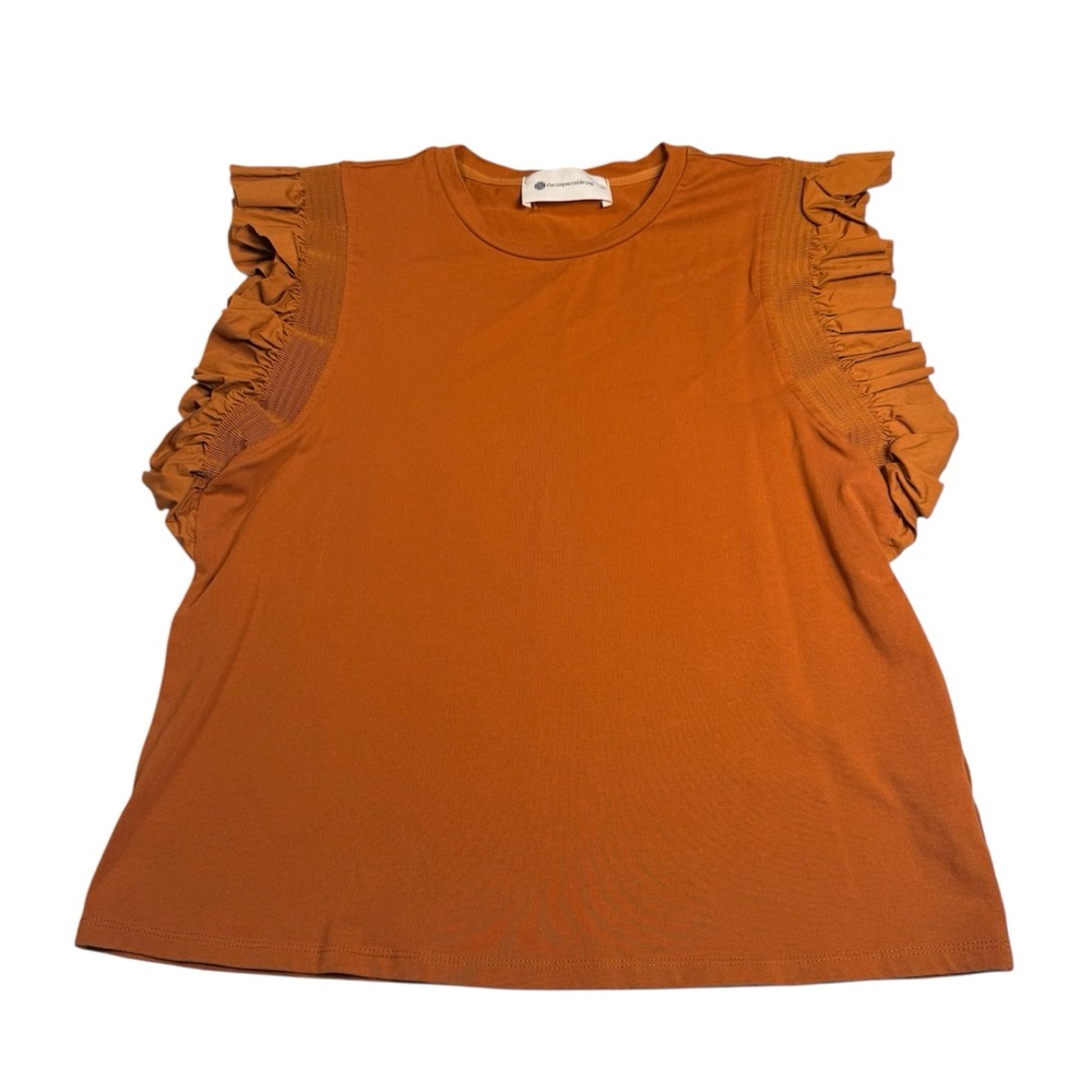 Impeccable‎ Pig Women's Boutique Ruffled/Flutter Sleeve Top Size Large